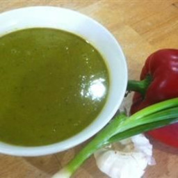 Roasted Red Pepper and Basil Pea Soup Recipe