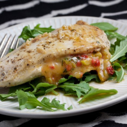Roasted Red Pepper Stuffed Chicken Breasts