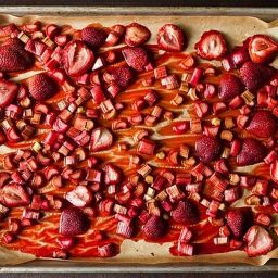 Roasted Rhubarb and Strawberries