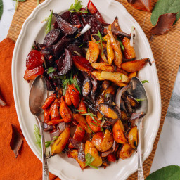 Roasted Root Vegetables with a Miso Glaze