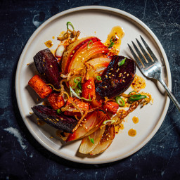 Roasted Root Vegetables With Sweet Lime Dressing Recipe