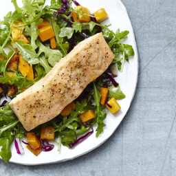 Roasted Salmon and Butternut Squash Salad