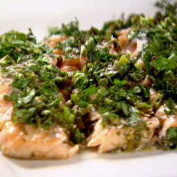 Roasted Salmon with Green Herbs