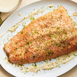 Roasted Salmon With Miso Cream
