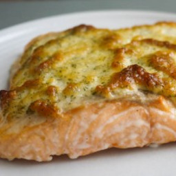 Roasted Salmon with Parmesan Dill Crust