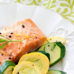Roasted Salmon with Summer Squash