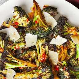 Roasted Sheet Pan Broccoli with Pickled Pepper Vinaigrette