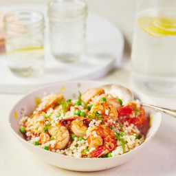 Roasted Shrimp and Pea Couscous Salad