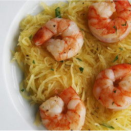 Roasted Shrimp Over Spaghetti Squash