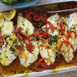 Roasted snapper with fennel and tomato