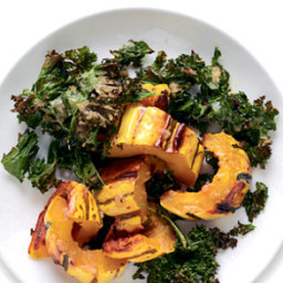 Roasted Squash with Kale and Vinaigrette