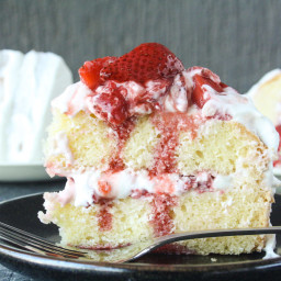 Roasted Strawberry and Mascarpone Cake
