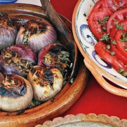 Roasted Stuffed Red Onions