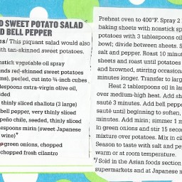 Roasted Sweet Potato Salad with Red Bell Pepper