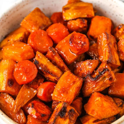 Roasted Sweet Potatoes and Carrots