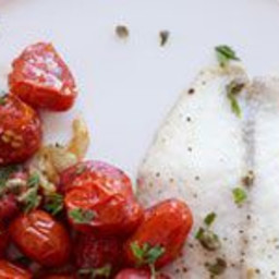 Roasted Tilapia, Tomatoes and Garlic