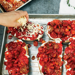 Roasted Tomato Croques with Pickled Peppers