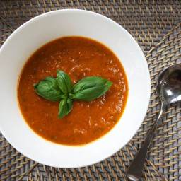 Roasted Tomato, Red Pepper and Basil Soup