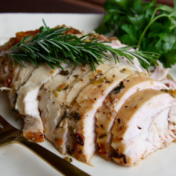 Roasted Turkey Breast with Lemon Herb Butter