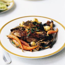 Roasted Veal Chops with Mushrooms and Madeira Recipe