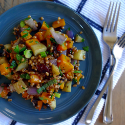 Roasted Vegetable and Wheat Berry Salad