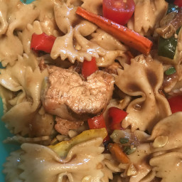 Roasted-Vegetable Pasta Salad with Grilled Chicken