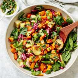 Roasted Vegetable Salad with Chimichurri
