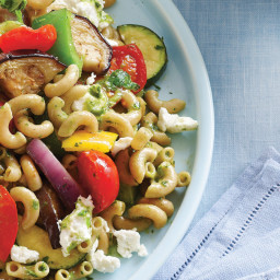 Roasted Vegetables & Goat Cheese Pasta Salad
