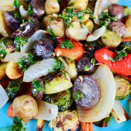 Roasted Vegetables with Argentinian Chimichurri Sauce