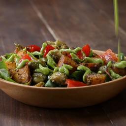 Roasted Veggie Salad With Avocado Dressing Recipe by Tasty
