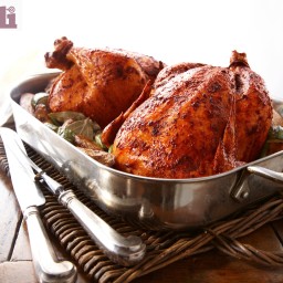 Roasted whole chicken, Oaxacan-style (Pollo abobado y rostizado)