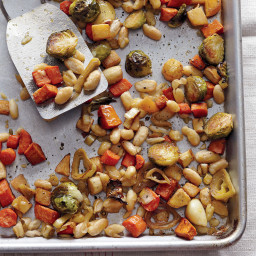 Roasted Winter Vegetables with Cannellini Beans