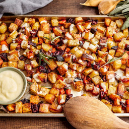 Roasted Winter Vegetables with Garlic 'Aioli'