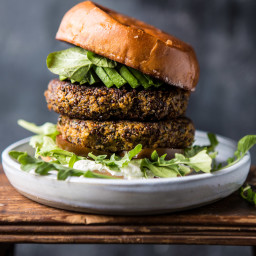 Roasted Zucchini Burgers with Garlic Whipped Feta