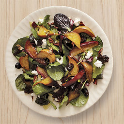 Roasted Beet, Apple, and Pear Salad with Goat Cheese, Cherries, and Pecans