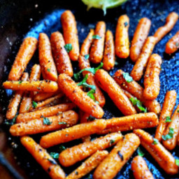 Roasted Carrots with Lime and Toasted Cumin Coriander and Fennel