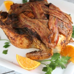 Roasted Chicken with Bacon and Sweet Paprika