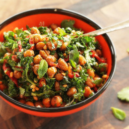 Roasted Chickpea and Kale Salad With Sun-Dried Tomato Vinaigrette