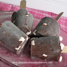 Rocky Road Pudding Popsicles