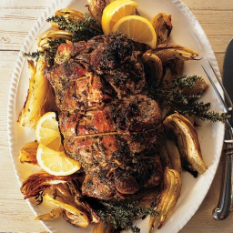 Rolled Butterflied Leg of Lamb with Herbs and Preserved Lemons