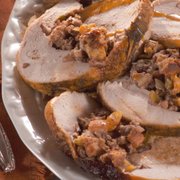 Rolled Turkey Breast with Nutty Fruit Stuffing