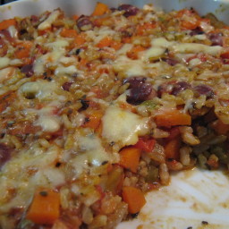 Roman Rice and Beans Casserole