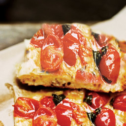 Roman Style Pizza with Roasted Cherry Tomatoes recipe | Epicurious.com