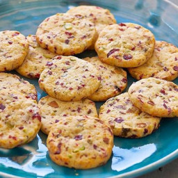 Ron's Cheddar, Cranberry and Pistachio Cookies