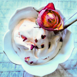 Rose White Chocolate Truffle Swirl No-Churn Ice Cream