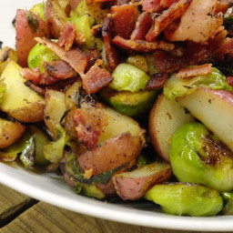 Rosemary Bacon Brussels Sprouts & New Potatoes