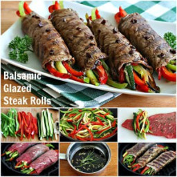 Rosemary Balsamic Glazed Steak Rolls