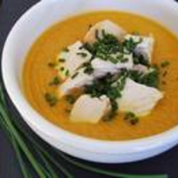 Rosemary Carrot Soup with Rotisserie Chicken