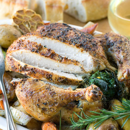 Rosemary-Garlic Roasted Chicken with Autumn Vegetables