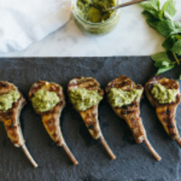 Rosemary Grilled Lamb Chops with Mint Apple Sauce